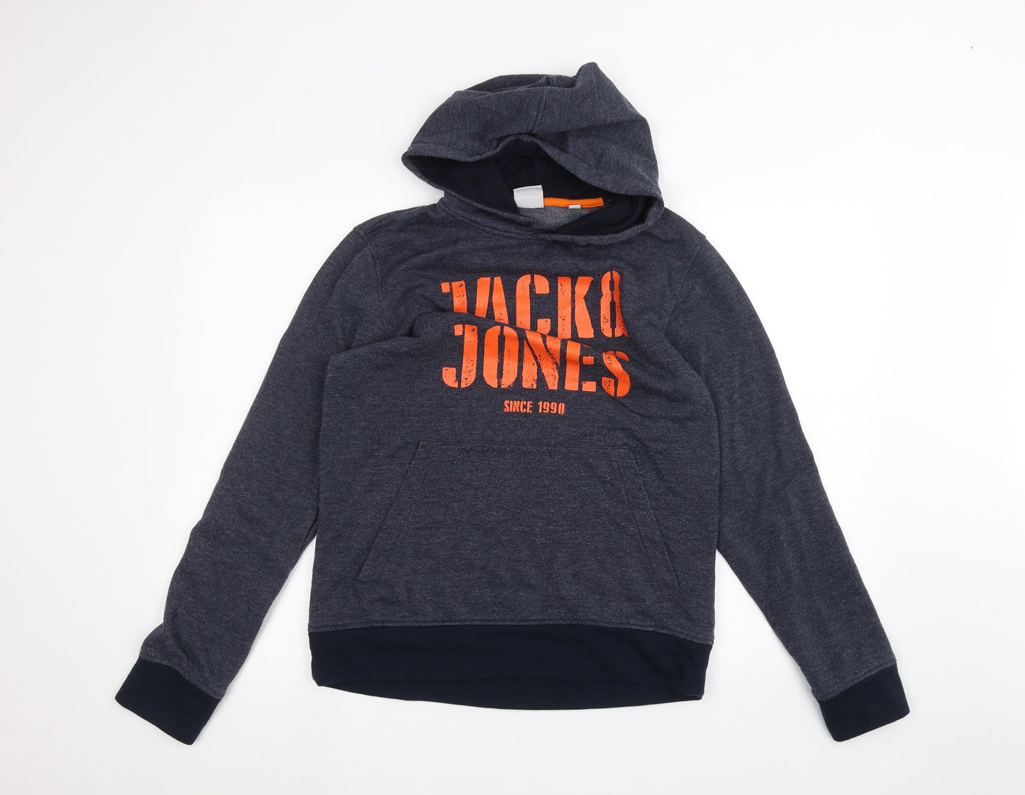 Mens UK Size M JACK & JONES Blue Pullover Hoodie