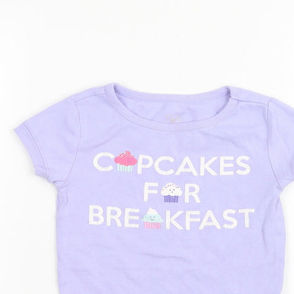 Gap Girls Purple   Basic T-Shirt Size 6 Years