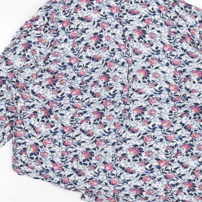 Womens UK Size 12 NEXT White Basic Button-Up
