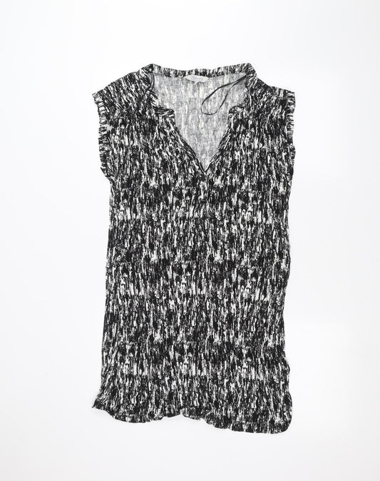 Womens UK Size 16 Peacocks Black Basic T-Shirt