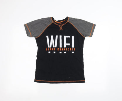 Matalan Boys Black   Basic T-Shirt Size 11 Years