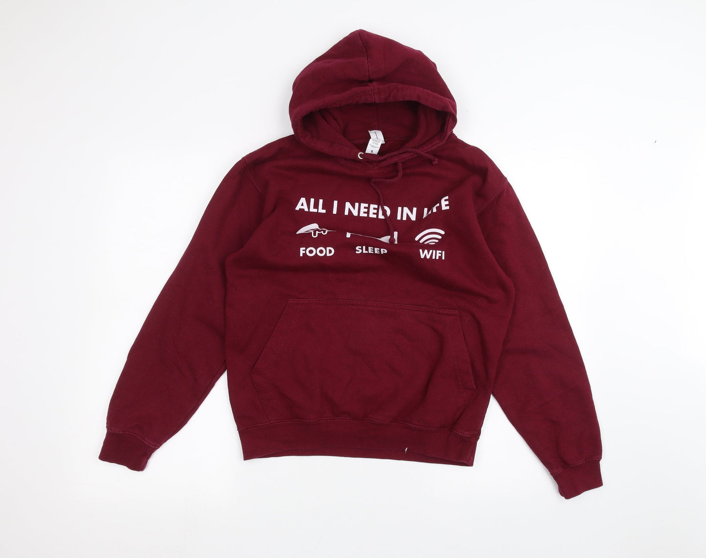 Just hoods Womens Red   Pullover Hoodie Size S