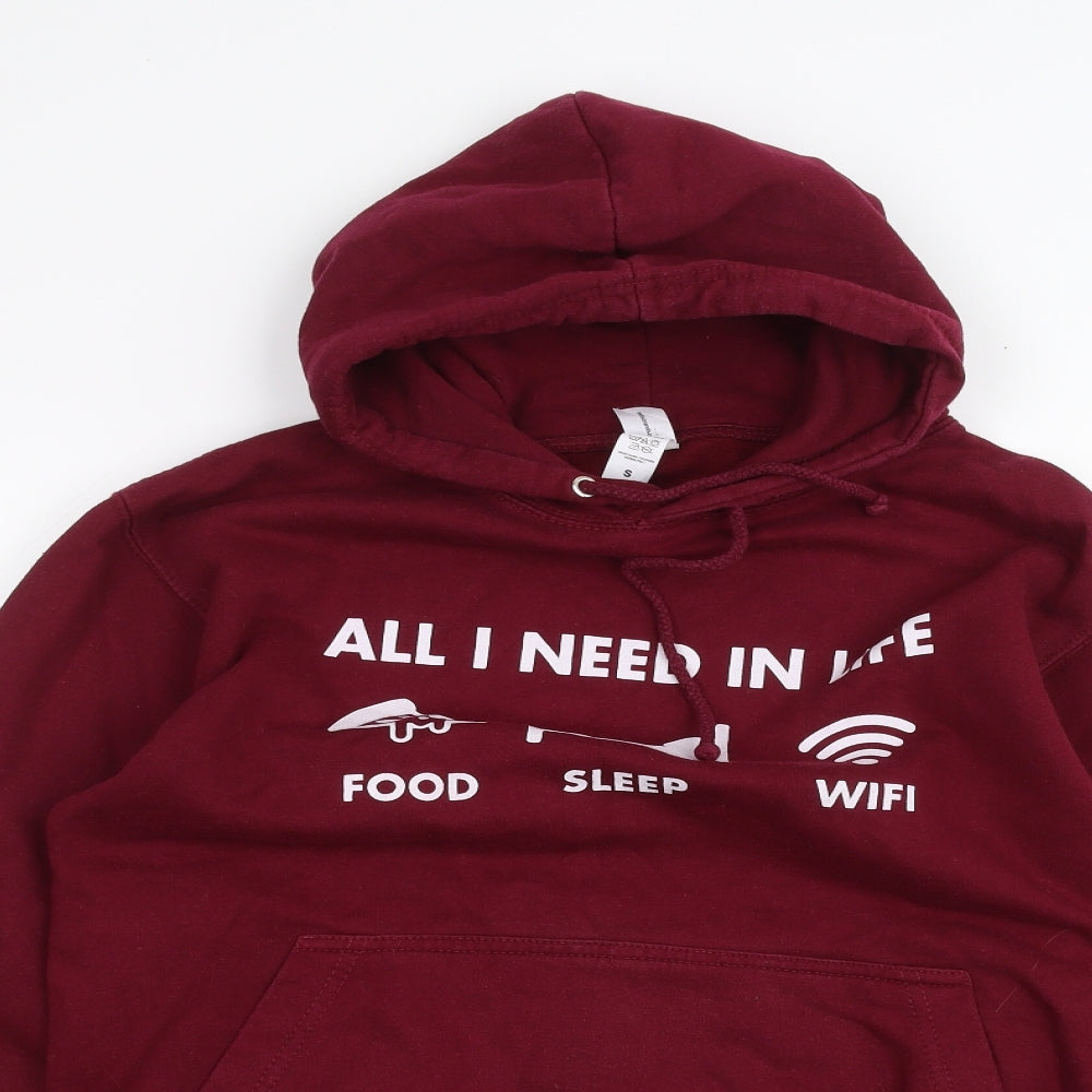 Just hoods Womens Red   Pullover Hoodie Size S