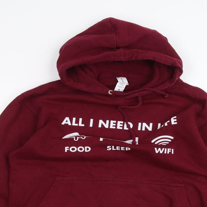Just hoods Womens Red   Pullover Hoodie Size S