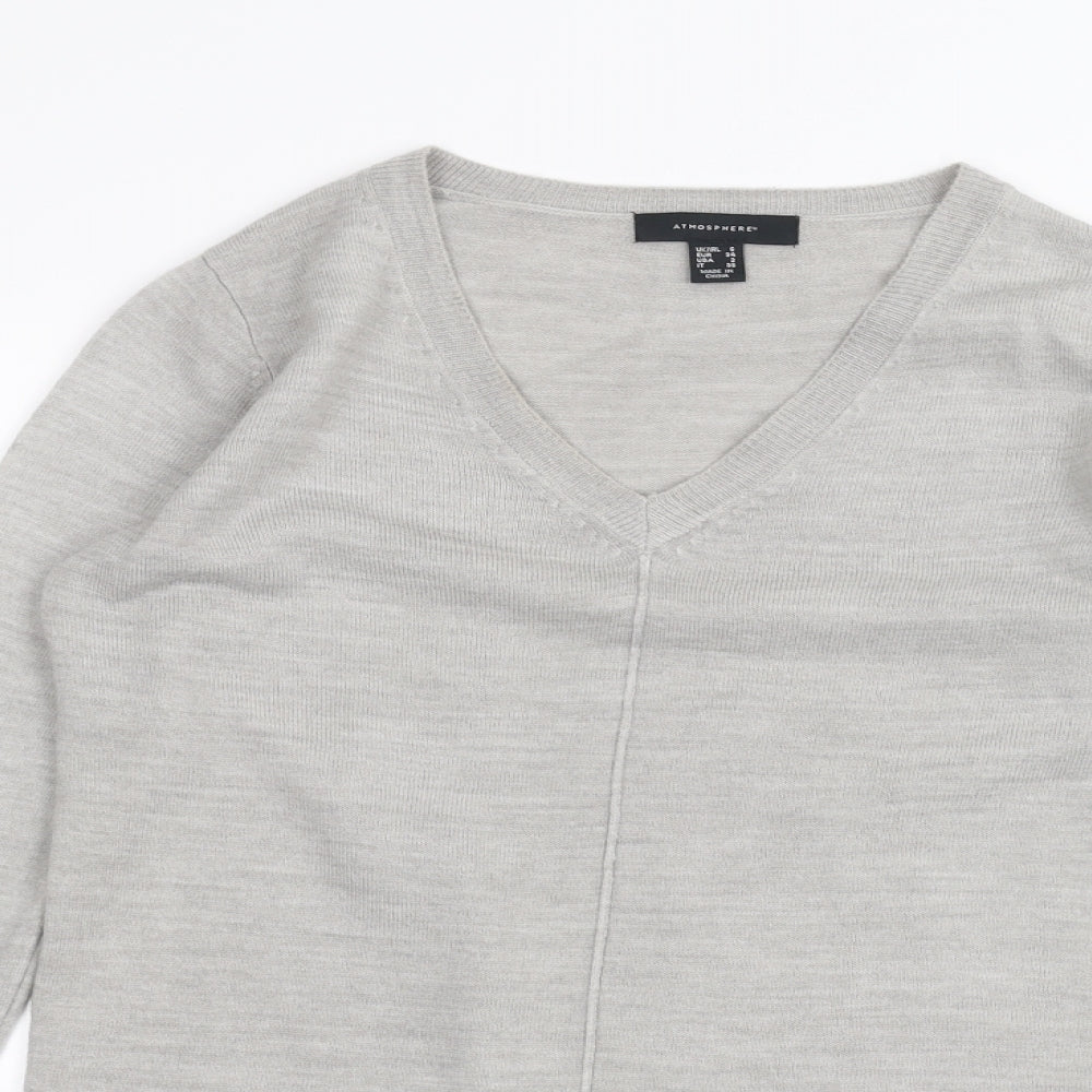 Womens UK Size 6 Atmosphere Grey Basic T-Shirt