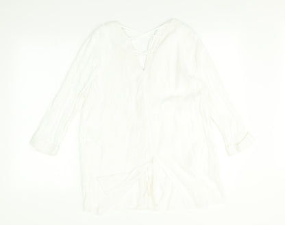 Womens UK Size 10 River Island White  Button-Up