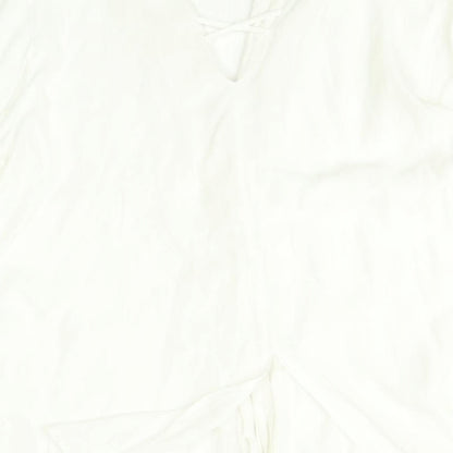 Womens UK Size 10 River Island White  Button-Up