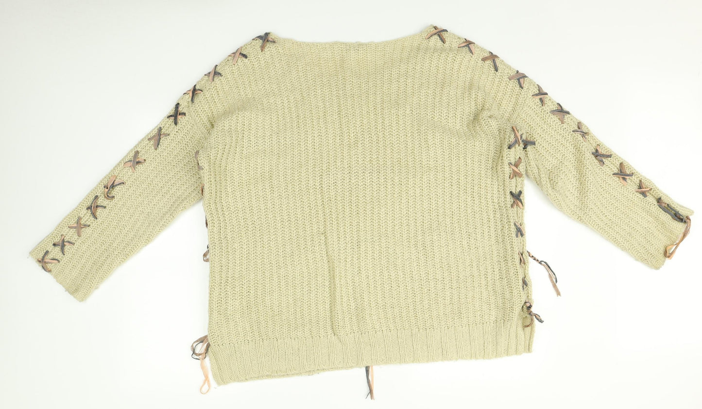 Womens UK Size 14 Miss Selfridge Beige Pullover Jumper