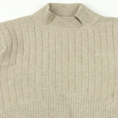 Womens UK Size 14 Marks and Spencer Beige Basic T-Shirt