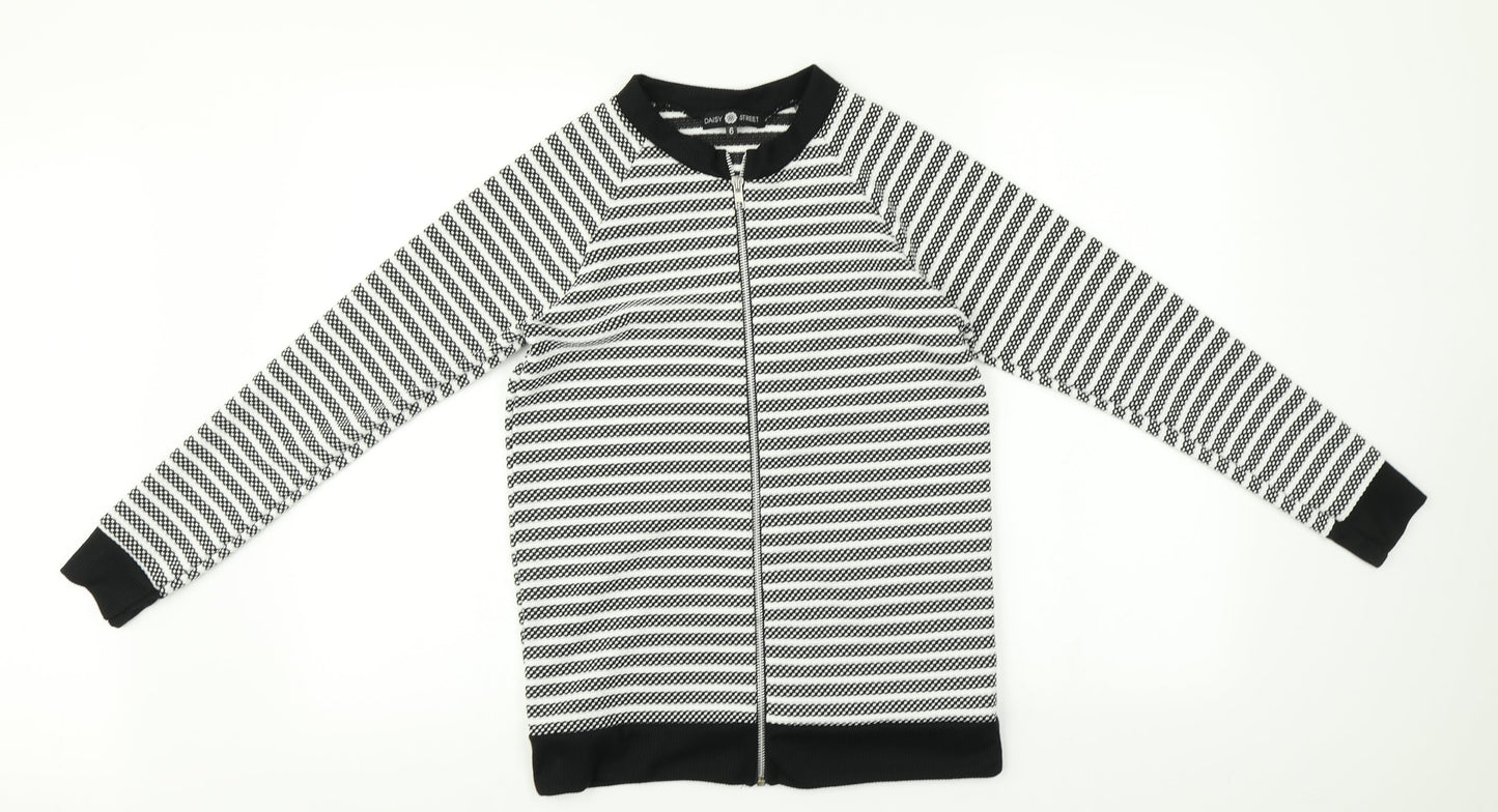 Daisy Street Womens Multicoloured Striped   Hoodie Size 6