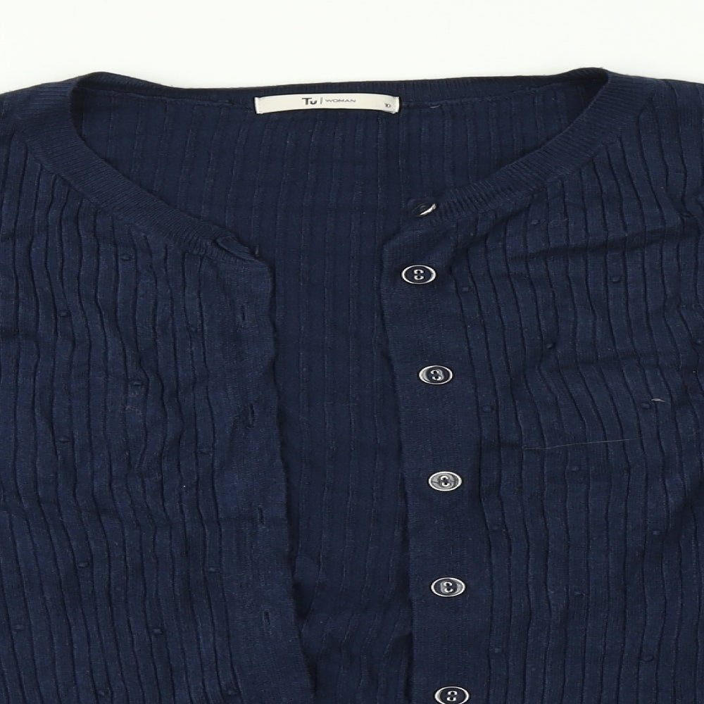 TU Womens Blue   Cardigan Jumper Size 10