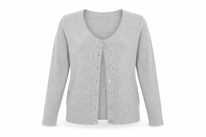 Womens UK Size 14 New Look Grey Cardigan Jumper