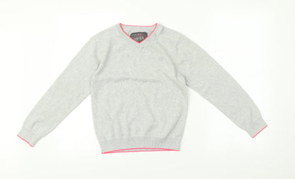 NEXT Girls Grey Striped   Jumper Size 9 Years