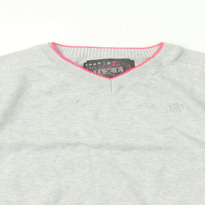 NEXT Girls Grey Striped   Jumper Size 9 Years