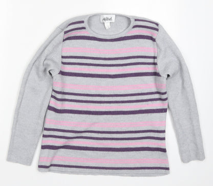Womens UK Size 14 Afibel Grey Pullover Jumper