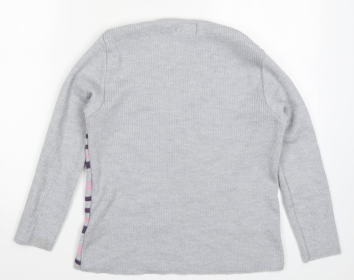 Womens UK Size 14 Afibel Grey Pullover Jumper