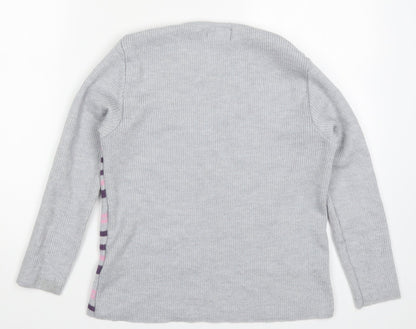 Womens UK Size 14 Afibel Grey Pullover Jumper