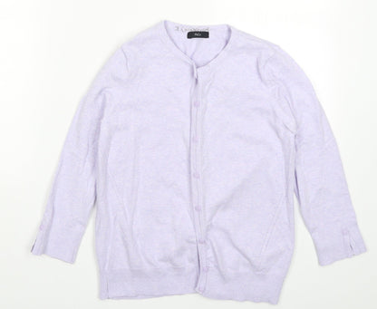 Womens UK Size 10 M&Co Purple Cardigan Jumper