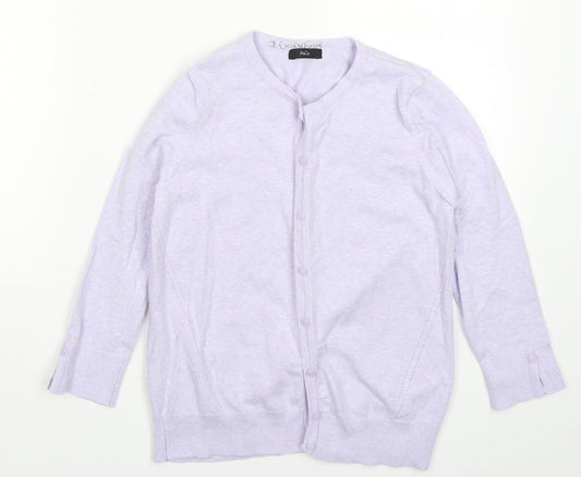 Womens UK Size 10 M&Co Purple Cardigan Jumper