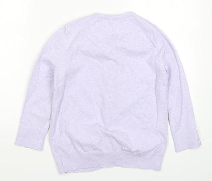 Womens UK Size 10 M&Co Purple Cardigan Jumper