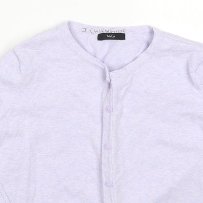 Womens UK Size 10 M&Co Purple Cardigan Jumper