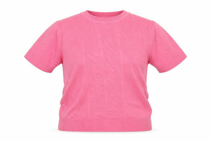Womens UK Size 8 Marks Pink Basic T-Shirt