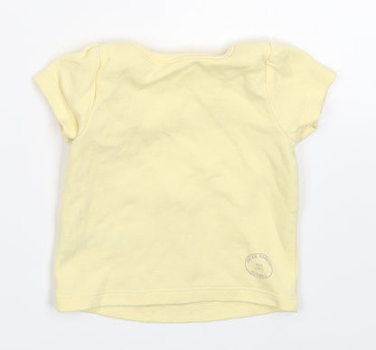 Nutmeg Girls Yellow   Basic T-Shirt Size 0-3 Months  - Petter Rabbit Duck