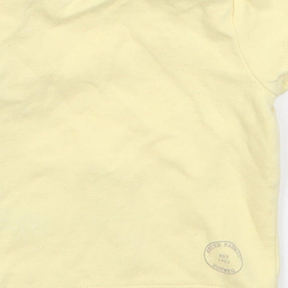 Nutmeg Girls Yellow   Basic T-Shirt Size 0-3 Months  - Petter Rabbit Duck