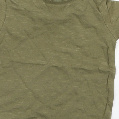 Mext Boys Green   Basic T-Shirt Size 3-6 Months  - The World is Calling Lets Go