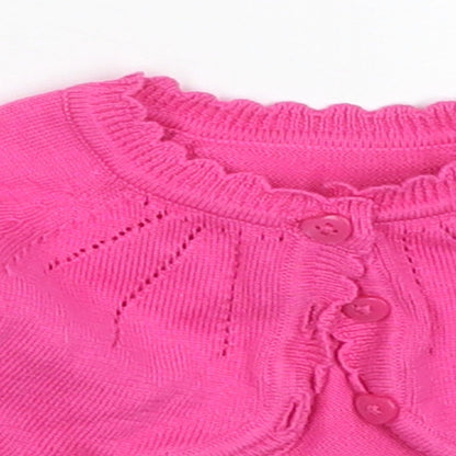 George Girls Pink  Knit Cardigan Jumper Size 0-3 Months