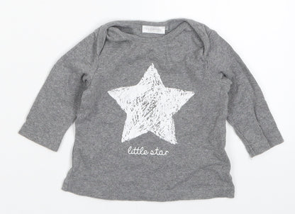 NEXT Baby Grey   Basic T-Shirt Size 3-6 Months  - Little Star