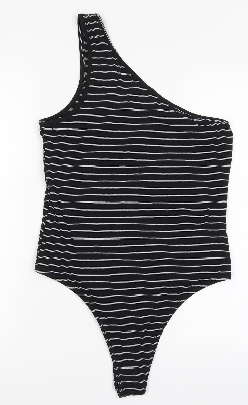 Primark Womens Black Striped  Bodysuit One-Piece Size 14