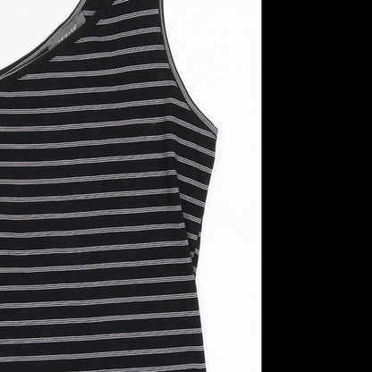 Primark Womens Black Striped  Bodysuit One-Piece Size 14