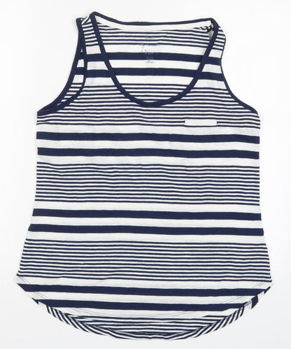 F&F Womens Blue Striped  Basic Tank Size 12