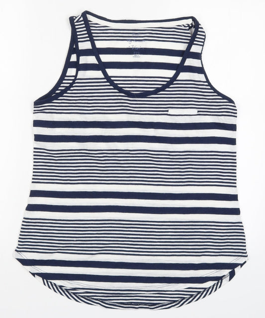 F&F Womens Blue Striped  Basic Tank Size 12