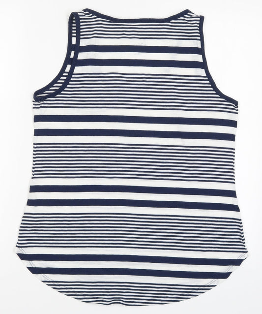 F&F Womens Blue Striped  Basic Tank Size 12