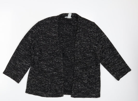 Womens UK Size L H&M Black Cardigan Jumper