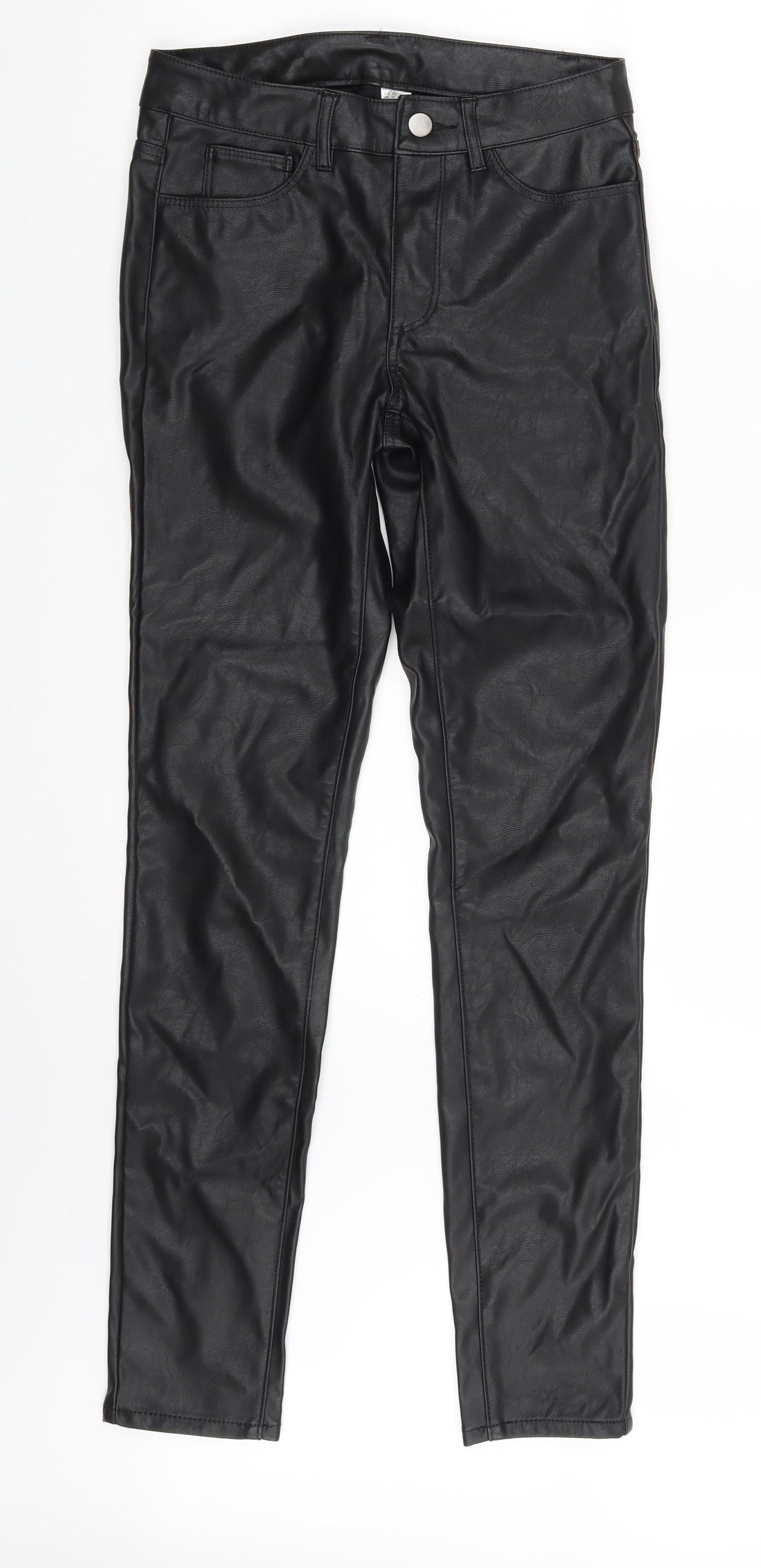 Womens UK Size 8 H&M Regular Fit  Black Trousers