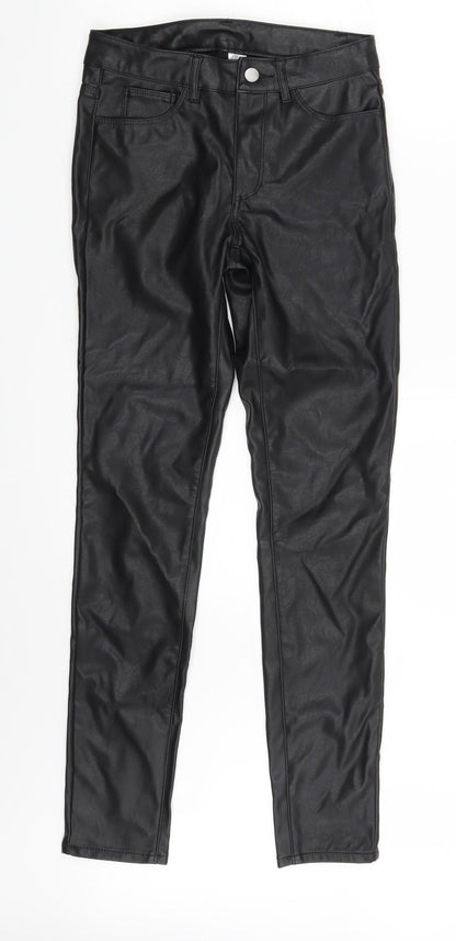 Womens UK Size 8 H&M Regular Fit  Black Trousers