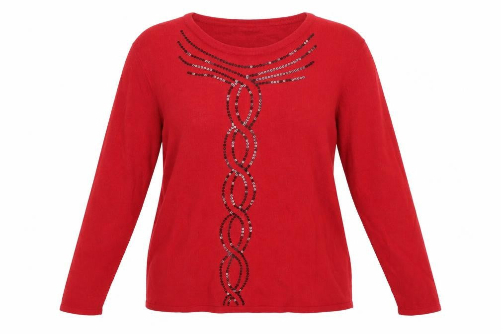 Bonmarché Womens Red Pullover Jumper Size L