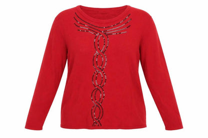 Bonmarché Womens Red Pullover Jumper Size L
