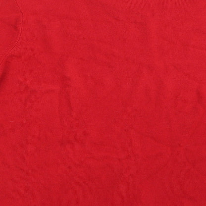Womens UK Size L BM Red Pullover Jumper