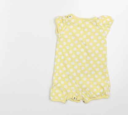 TU Girls Yellow Polka Dot  Pullover T-Shirt Size 3-6 Months  - Bee Happy