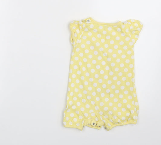 TU Girls Yellow Polka Dot  Pullover T-Shirt Size 3-6 Months  - Bee Happy