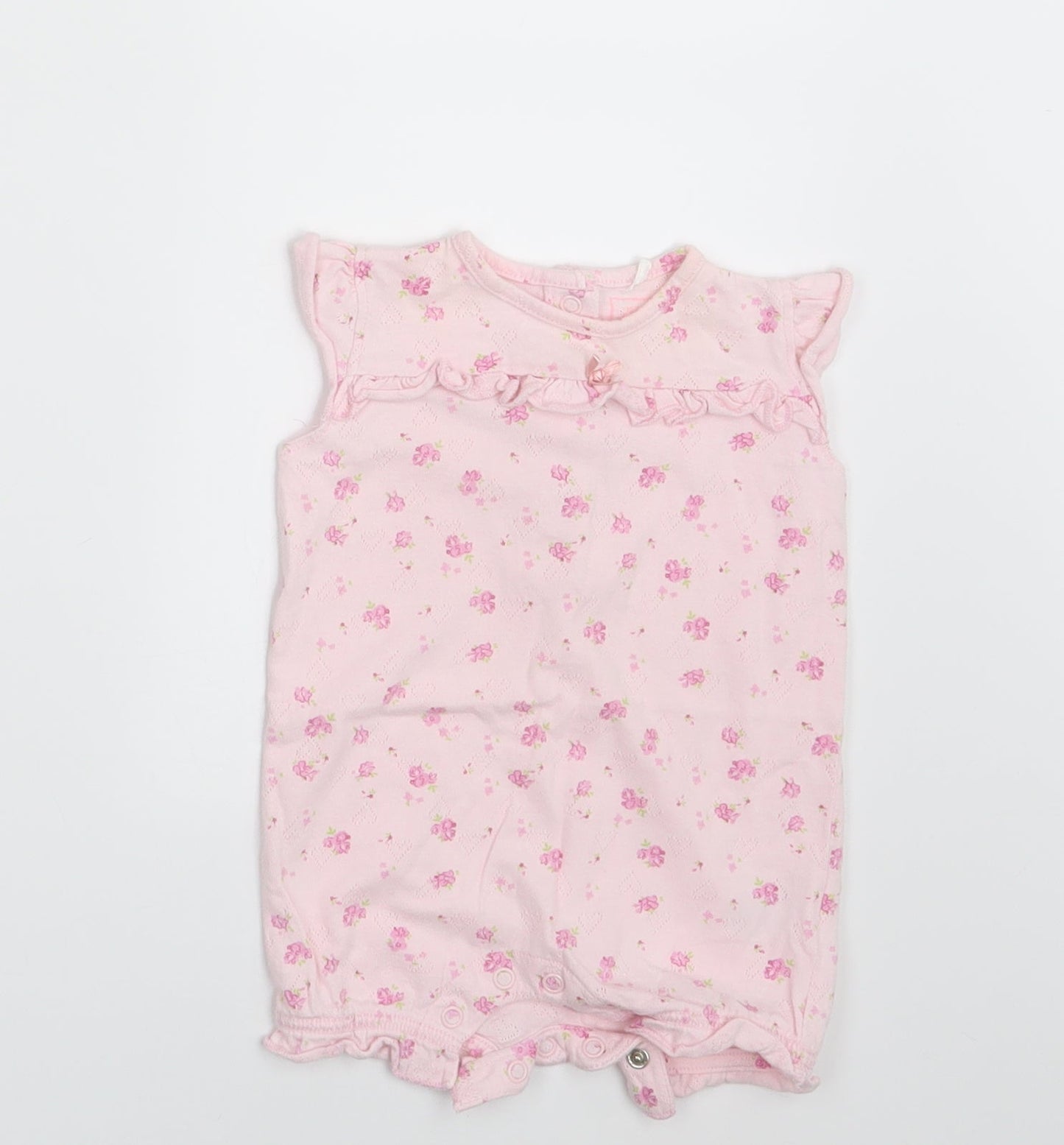 NEXT Girls Pink Floral  Pullover T-Shirt Size 0-3 Months