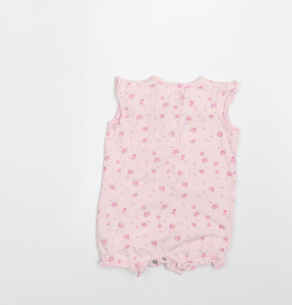 NEXT Girls Pink Floral  Pullover T-Shirt Size 0-3 Months