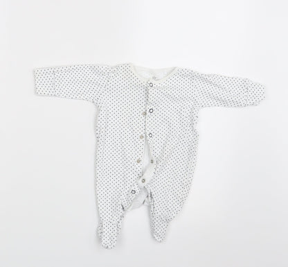 NEXT Baby White Polka Dot  Coverall One-Piece Size 0-3 Months  - Up to 1 month