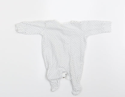 NEXT Baby White Polka Dot  Coverall One-Piece Size 0-3 Months  - Up to 1 month