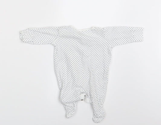NEXT Baby White Polka Dot  Coverall One-Piece Size 0-3 Months  - Up to 1 month