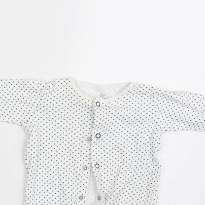 NEXT Baby White Polka Dot  Coverall One-Piece Size 0-3 Months  - Up to 1 month